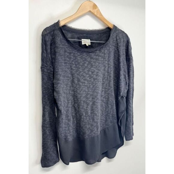 Anthropologie Deletta Nubby Circle Tee in Black Size Small - Picture 3 of 7